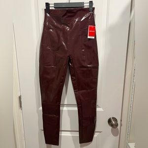 Spanx leather leggings size medium